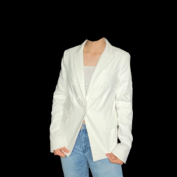 White Single Breasted Blazer - Picture 2 of 4